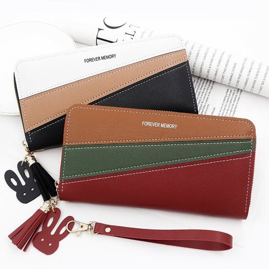 Simple Long Color Matching Fashion Coin Purse Card Holder Handbag $14.92 Dana Fashion Color: Black Women's Bags Product information: Lining texture: synthetic leather Color: R8901-11 pink, R8901-11 red, R8901-11 Blue, R8901-11 Black Processing Method: sof