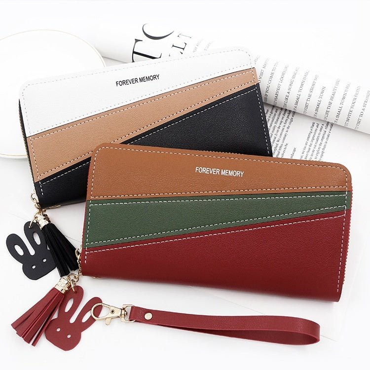 Simple Long Color Matching Fashion Coin Purse Card Holder Handbag $14.92 Dana Fashion Color: Black Women's Bags Product information: Lining texture: synthetic leather Color: R8901-11 pink, R8901-11 red, R8901-11 Blue, R8901-11 Black Processing Method: sof