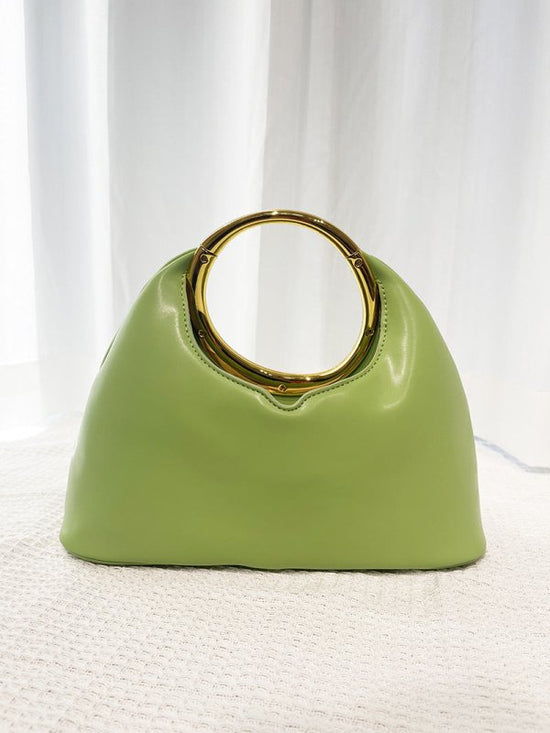 Simple Soft Leather Bag Hand Carrying Ring Hand-carrying $98.90 Dana Fashion Color: Grass Green Size: 30X13X23CM Women's Bags Product information: Applicable scenarios: Daily matching Color: Black, creamy-white, grass green, Rose Red, snake color Outer ba