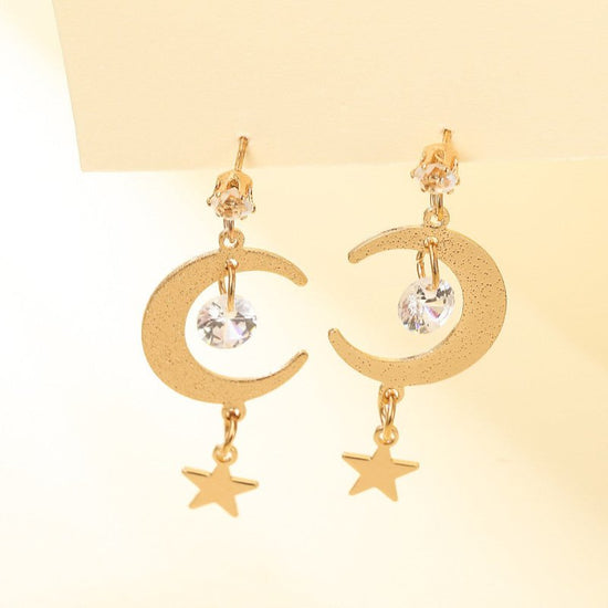 Simple Starry Sky Earrings For Women Long Tassel Earrings $5.90 Dana Fashion Color: Ez430jin Women's Accessories Product information: Process: Electroplating Color: ez430 kg Applicable person: women Material: Alloy Hot elements: Moon, new grid Style: Simp