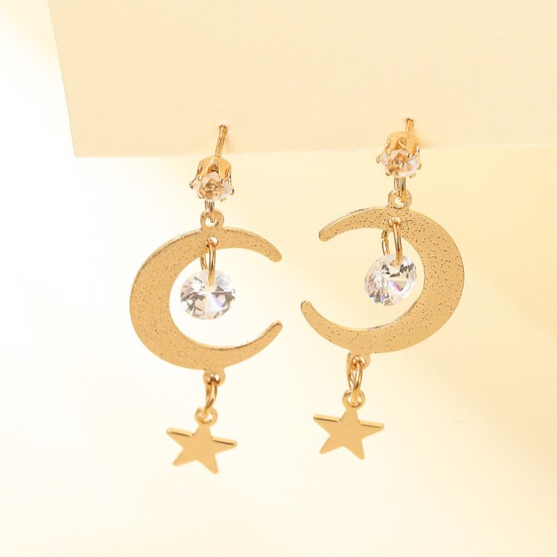 Simple Starry Sky Earrings For Women Long Tassel Earrings $5.90 Dana Fashion Color: Ez430jin Women's Accessories Product information: Process: Electroplating Color: ez430 kg Applicable person: women Material: Alloy Hot elements: Moon, new grid Style: Simp