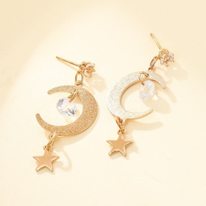 Simple Starry Sky Earrings For Women Long Tassel Earrings $5.90 Dana Fashion Color: Ez430jin Women's Accessories Product information: Process: Electroplating Color: ez430 kg Applicable person: women Material: Alloy Hot elements: Moon, new grid Style: Simp