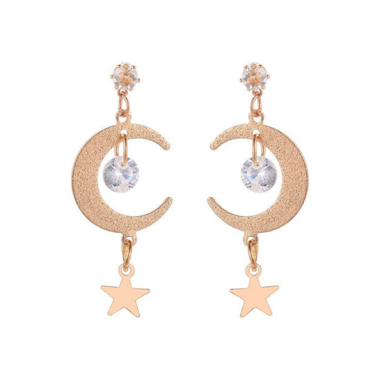 Simple Starry Sky Earrings For Women Long Tassel Earrings $5.90 Dana Fashion Color: Ez430jin Women's Accessories Product information: Process: Electroplating Color: ez430 kg Applicable person: women Material: Alloy Hot elements: Moon, new grid Style: Simp