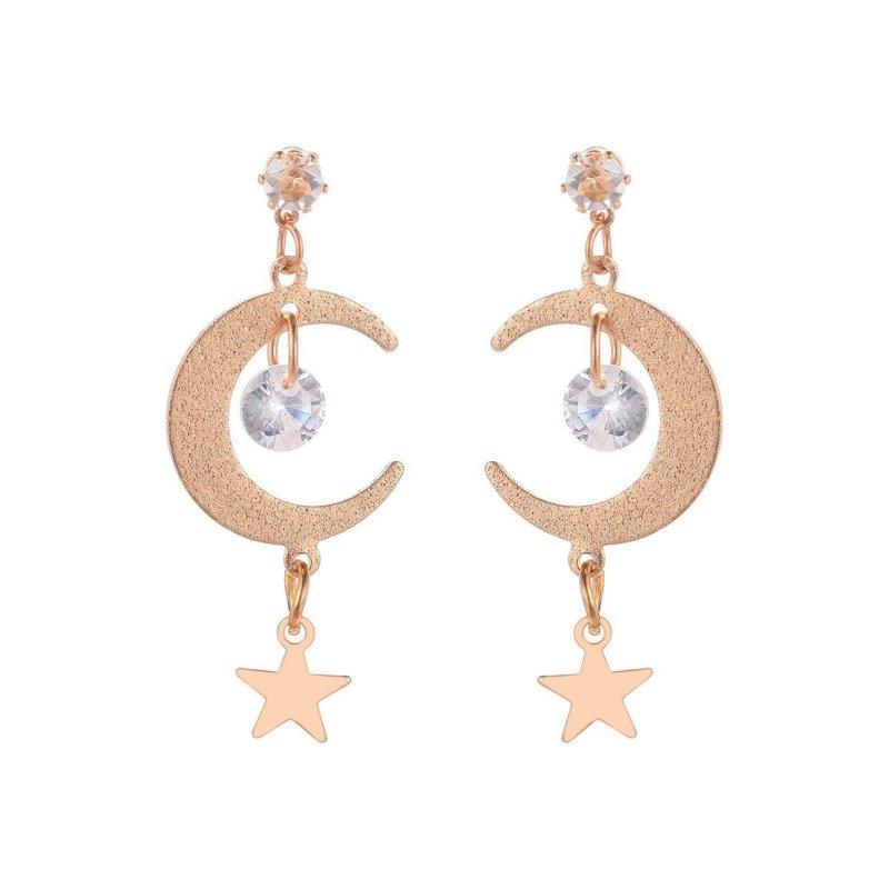 Simple Starry Sky Earrings For Women Long Tassel Earrings $5.90 Dana Fashion Color: Ez430jin Women's Accessories Product information: Process: Electroplating Color: ez430 kg Applicable person: women Material: Alloy Hot elements: Moon, new grid Style: Simp