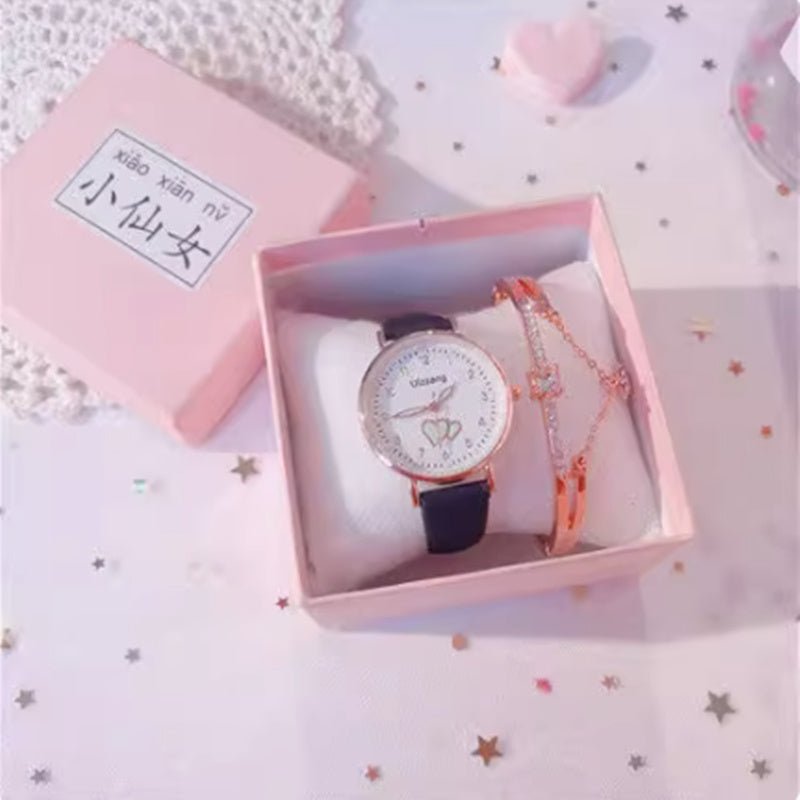 Simple Temperament Luminous Children's Electronic Watch $27.45 Dana Fashion Color: 1284 Black Belt Women's Accessories Product information: Shape: Circular Popular elements: Reproduction Movement type: electronic movement Strap Material: Genuine Leather D