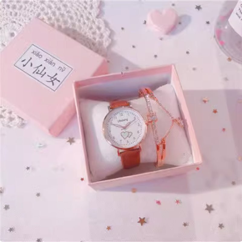 Simple Temperament Luminous Children's Electronic Watch $27.45 Dana Fashion Color: 1284 coffee belt Women's Accessories Product information: Shape: Circular Popular elements: Reproduction Movement type: electronic movement Strap Material: Genuine Leather
