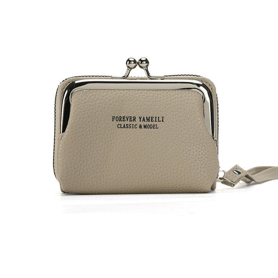 Simple Wallet Women's Short Thin Small Student Wallet $18.94 Dana Fashion Color: Gray Women's Bags Product information: Pattern: solid color Lining texture: pu Applicable scenarios: Daily matching Color: black, pink, green, red, yellow, blue, gray, aprico