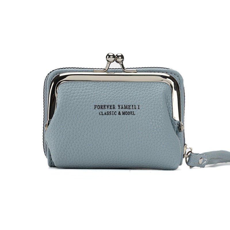 Simple Wallet Women's Short Thin Small Student Wallet $18.94 Dana Fashion Color: Blue Women's Bags Product information: Pattern: solid color Lining texture: pu Applicable scenarios: Daily matching Color: black, pink, green, red, yellow, blue, gray, aprico