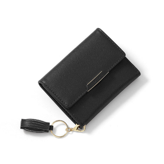 Simple Women's Short Wallet Tassel Small Folding $26.19 Dana Fashion Color: Y9121 Black Women's Bags Product information: Color: Y9121 Black, Y9121 pink, Y9121 wine red, Y9121 Blue, Y9121 Green, Y9121 Black, Y9121 pink, Y9121 wine red wallet Material: pu
