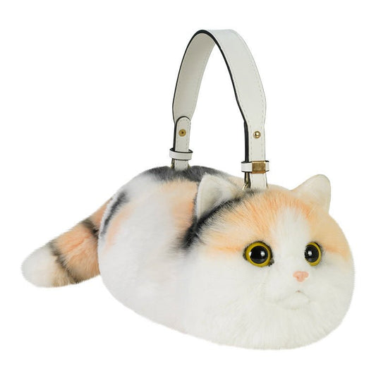 Simulation Animal Doll Three Flowers Plush Shoulder Bag $79.99 Dana Fashion Color: 3 Flower Cat Height: Color Box Packaging Women's Bags Product information: Color: simulation handbag-Ragdoll, simulation handbag-three-flower cat, simulation handbag-Britis