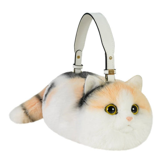 Simulation Animal Doll Three Flowers Plush Shoulder Bag $79.99 Dana Fashion Color: 3 Flower Cat Height: Color Box Packaging Women's Bags Product information: Color: simulation handbag-Ragdoll, simulation handbag-three-flower cat, simulation handbag-Britis