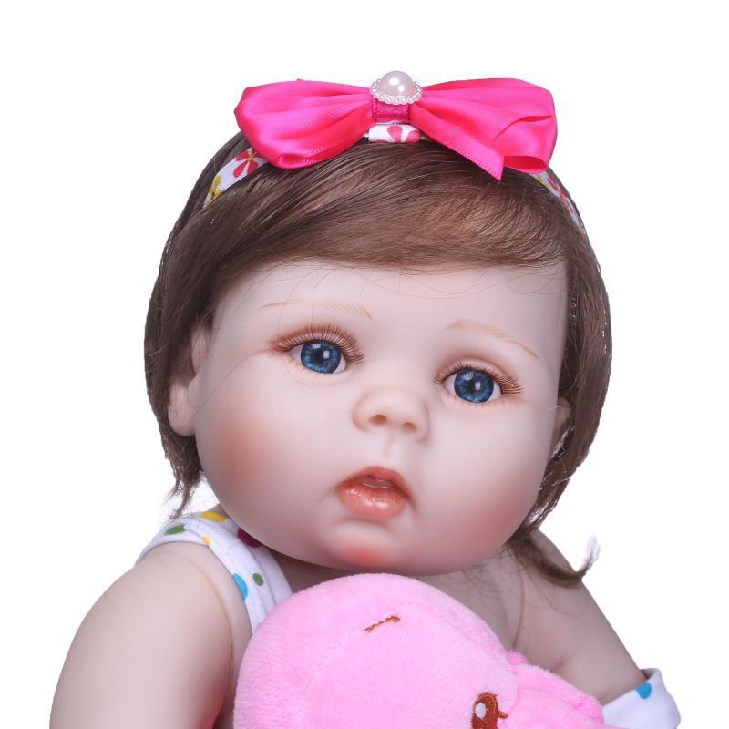 Simulation Baby Toys Cute Female Baby $176.15 Dana Fashion style: Blue eyes Toys & Hobbies Product information: Material: Plastic, Silicone Height: 56 cm brown eyes, 56 cm blue eyes, 56 cm green eyes Color: pink Features: Soft hand Packing list: Simulatio