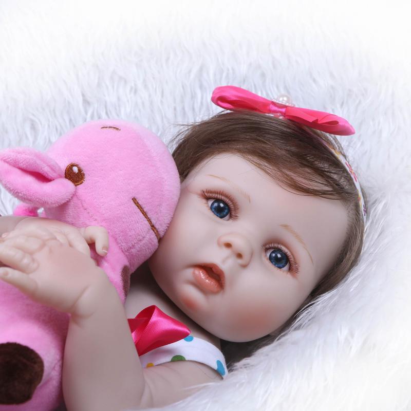 Simulation Baby Toys Cute Female Baby $176.15 Dana Fashion style: Blue eyes Toys & Hobbies Product information: Material: Plastic, Silicone Height: 56 cm brown eyes, 56 cm blue eyes, 56 cm green eyes Color: pink Features: Soft hand Packing list: Simulatio
