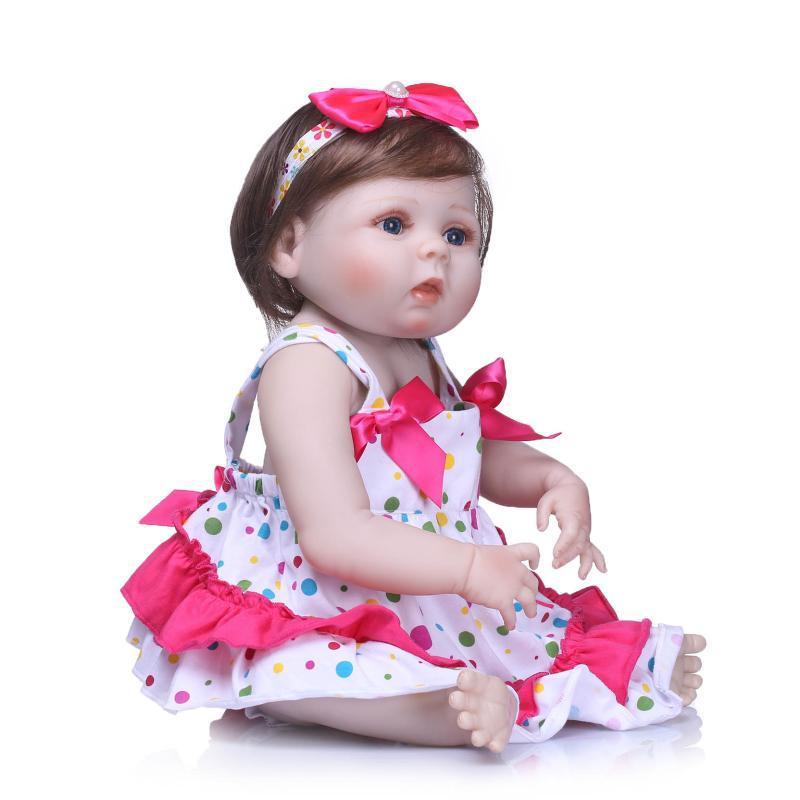 Simulation Baby Toys Cute Female Baby $176.15 Dana Fashion style: Blue eyes Toys & Hobbies Product information: Material: Plastic, Silicone Height: 56 cm brown eyes, 56 cm blue eyes, 56 cm green eyes Color: pink Features: Soft hand Packing list: Simulatio