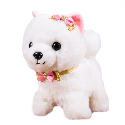 Simulation dog plush electric puppy $105.39 Dana Fashion Color: White Toys & Hobbies Features: Intelligent voice control Toy material: plush Remote control method: voice control