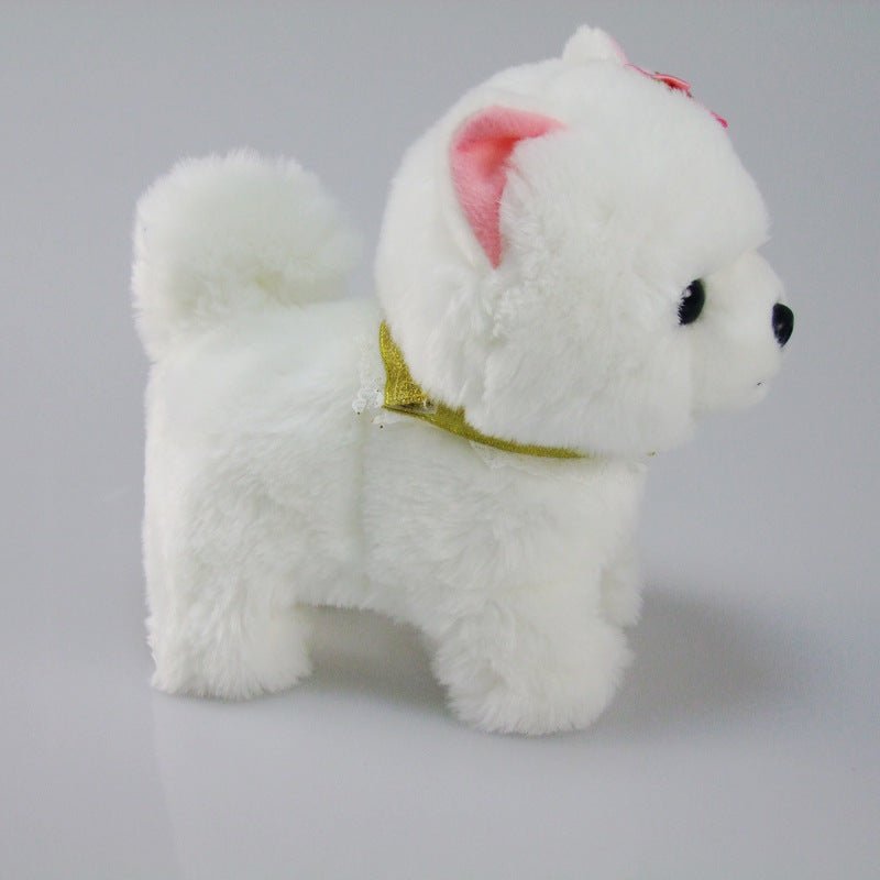 Simulation dog plush electric puppy $105.39 Dana Fashion Color: White Toys & Hobbies Features: Intelligent voice control Toy material: plush Remote control method: voice control