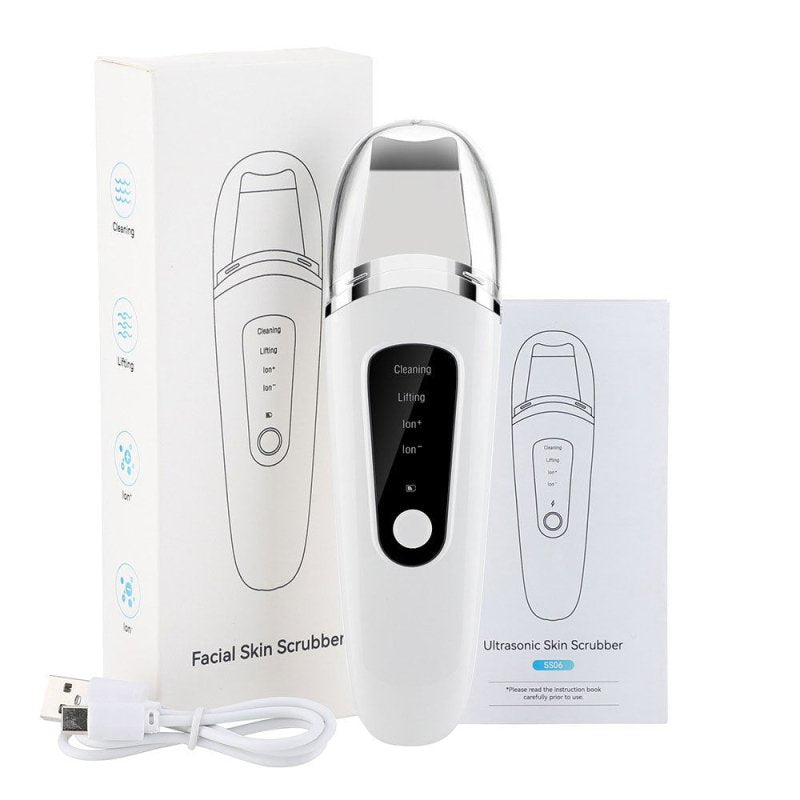 Skin Scrubber Face Spatula Facial Skin Exfoliator Scraper And Blackhead Remover Pore Cleaner With Face Lifting Deep Cleansing Face Lifting Machine For Blackhead Extractor $32.00 Dana Fashion Color: White Beauty Tools Key Features: Ultrasonic Deep Cleansin