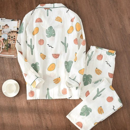 Sleepwear Cotton 100% Thin Maternity Wear $34.22 Dana Fashion Style: White fruit Size: L Baby & Mother Item specifics Style: Traditional Type: Pajama Sets Material: Polyester Pattern Type: Solid Dresses length: Ankle-Length Sleeve Length: Full Collar: Tur