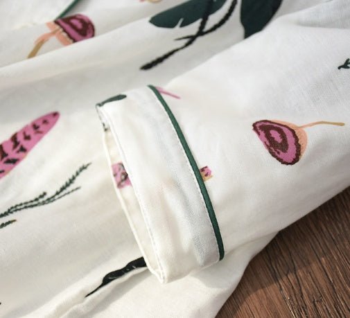 Sleepwear Cotton 100% Thin Maternity Wear $34.22 Dana Fashion Style: White fruit Size: L Baby & Mother Item specifics Style: Traditional Type: Pajama Sets Material: Polyester Pattern Type: Solid Dresses length: Ankle-Length Sleeve Length: Full Collar: Tur