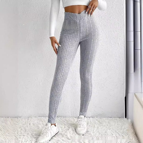 Slim-fit Bottoming Solid Color Trousers $38.00 Dana Fashion Color: Light Gray Size: L Women's clothing Product information: Fabric name: Polyester Color: light gray Elasticity: Micro elasticity Main fabric composition: Polyester (polyester fiber) Pants le