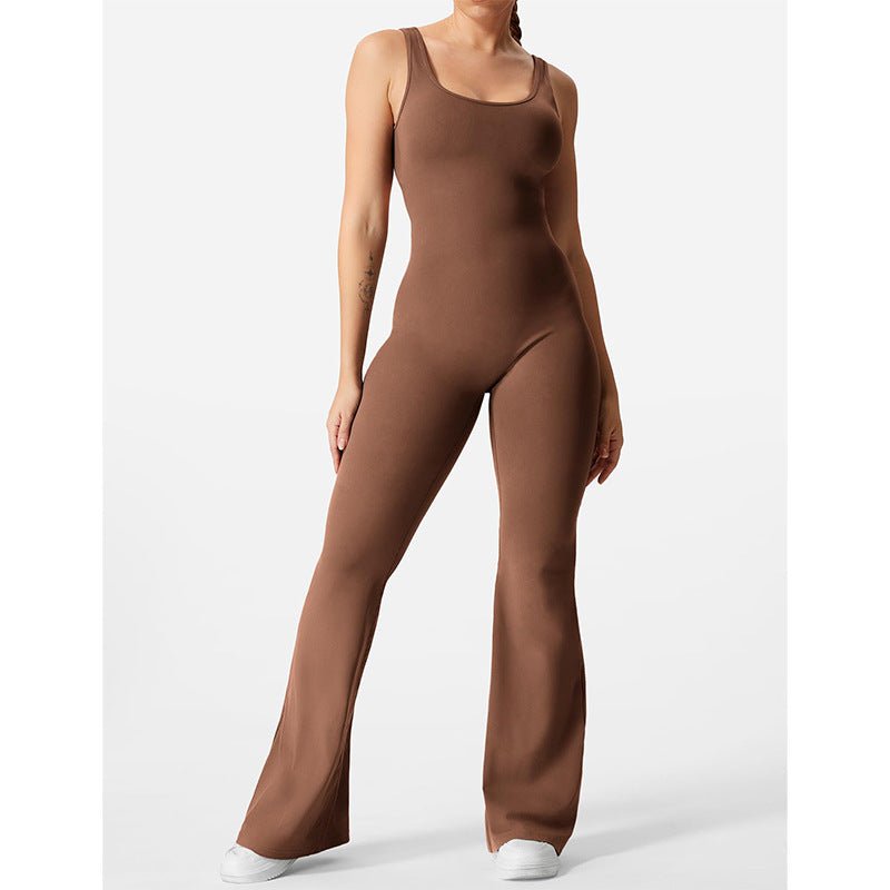 Slim Fit Hip Raise Jumpsuit Sexy Backless Exercise Yoga Clothes $35.82 Dana Fashion size: L Color: Black Women's clothing معلومات المنتج: اللون: أسود، بني المقاس: S، M، L، XL نوع الطراز: مزاج التنقل العناصر الشعبية: بدون ظهر الطراز: جمبسوت اسم القماش: بول