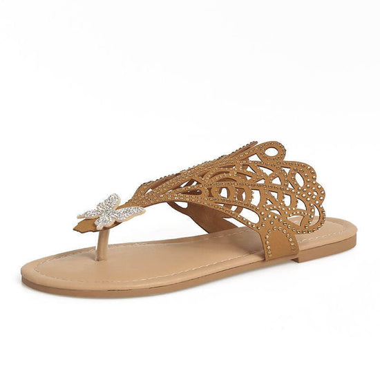 Slip-on Flip-toe Sandals Women's Rhinestone Hollow Flat-heeled Slippers $59.00 Dana Fashion Color: Gold Size: 35 Women's shoes Product information: Lining material: pu Color: Black, Gold Shoe Upper material: pu Size: 35, 36, 37, 38, 39, 40, 41, 42, 43, 44