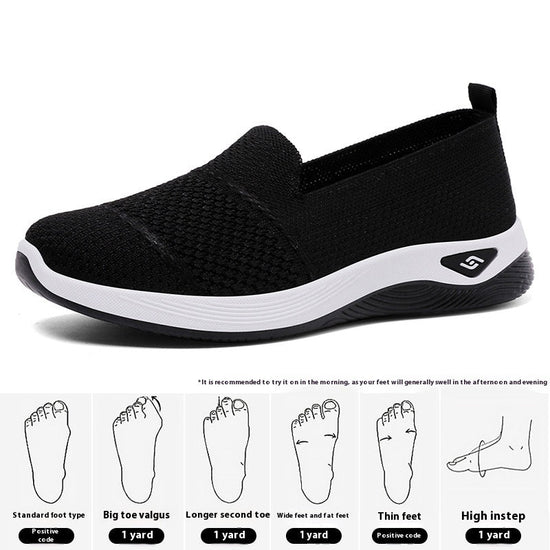 Slip-on Mother's Shoes Soft Sole Lightweight Old Beijing Cloth Shoes Shallow Mouth $27.14 Dana Fashion Color: Black Size: 36 Women's shoes Product information: Toe holder shape: round head Color: G-SK12 Black, G-SK12 Gray, G-SK12 cyan, G-SK12 khaki, G-SK1