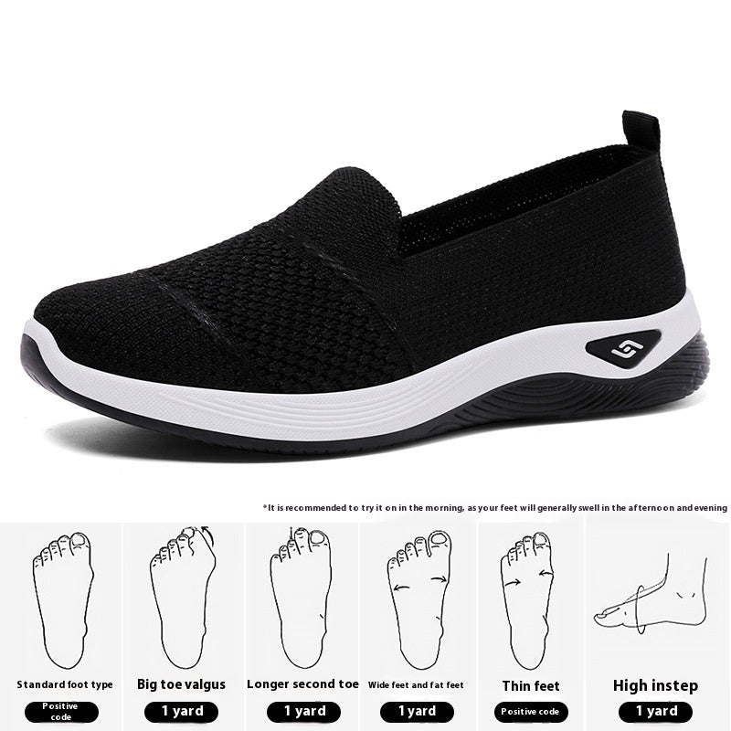 Slip-on Mother's Shoes Soft Sole Lightweight Old Beijing Cloth Shoes Shallow Mouth $27.14 Dana Fashion Color: Black Size: 36 Women's shoes Product information: Toe holder shape: round head Color: G-SK12 Black, G-SK12 Gray, G-SK12 cyan, G-SK12 khaki, G-SK1