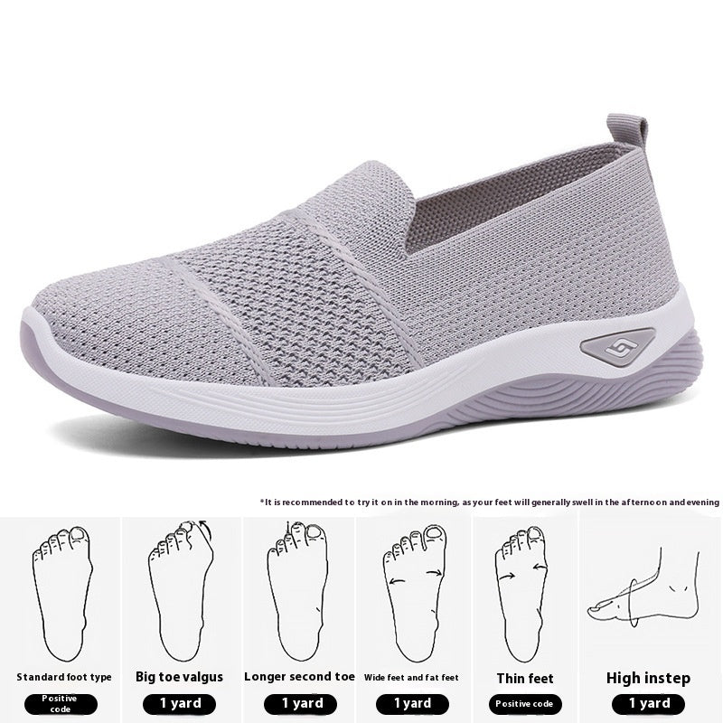 Slip-on Mother's Shoes Soft Sole Lightweight Old Beijing Cloth Shoes Shallow Mouth $27.14 Dana Fashion Color: Gray Size: 36 Women's shoes Product information: Toe holder shape: round head Color: G-SK12 Black, G-SK12 Gray, G-SK12 cyan, G-SK12 khaki, G-SK12