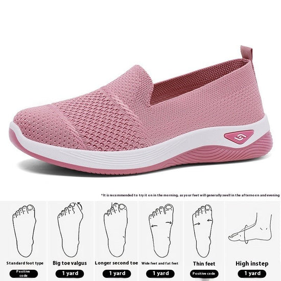 Slip-on Mother's Shoes Soft Sole Lightweight Old Beijing Cloth Shoes Shallow Mouth $27.14 Dana Fashion Color: Pink Size: 36 Women's shoes Product information: Toe holder shape: round head Color: G-SK12 Black, G-SK12 Gray, G-SK12 cyan, G-SK12 khaki, G-SK12