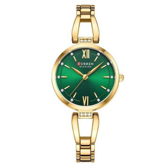 Small Dial Waterproof Simple Women's Quartz Wrist Watch $39.00 Dana Fashion Color: Gold Strap Green Surface Women's Accessories Product information: Color: gold watchband gold shell green surface, gold watchband gold shell gold surface, gold watchband gol