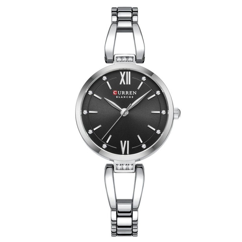 Small Dial Waterproof Simple Women's Quartz Wrist Watch $39.00 Dana Fashion Color: Silver Streak Black Noodles Women's Accessories Product information: Color: gold watchband gold shell green surface, gold watchband gold shell gold surface, gold watchband