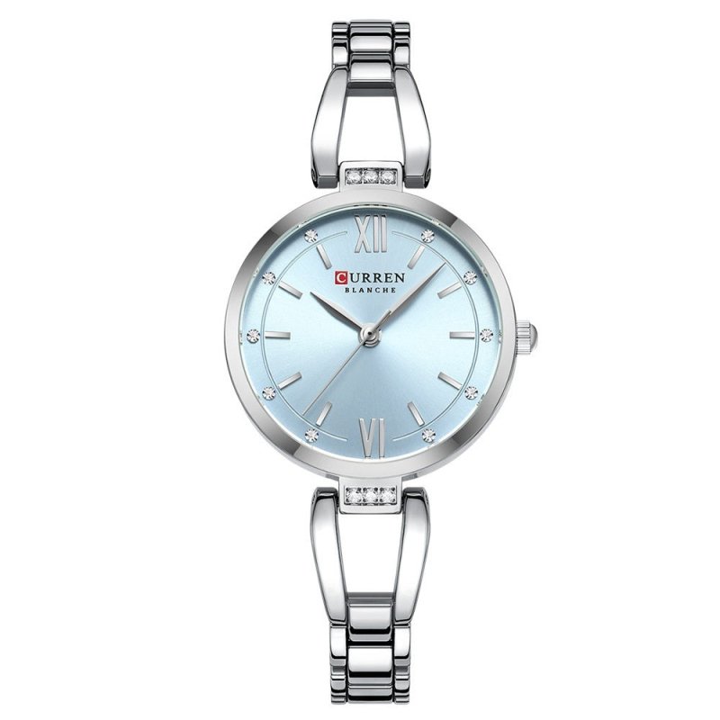 Small Dial Waterproof Simple Women's Quartz Wrist Watch $39.00 Dana Fashion Color: Silver Streak Blue Face Women's Accessories Product information: Color: gold watchband gold shell green surface, gold watchband gold shell gold surface, gold watchband gold