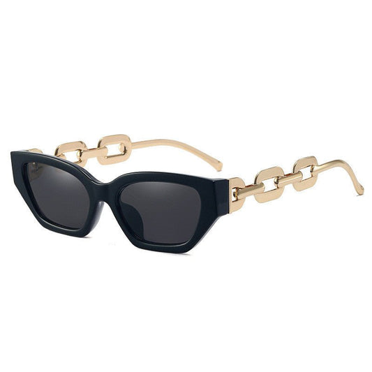 Small Frame Sunglasses, Personalized Chain Temples,Sunshade Sunglasses $29.99 Dana Fashion Color: Bright blackfull gray Women's Accessories Product information: Lens material: PC Frame material: PC+metal Whether to polarize: No Glasses structure: frame Gl