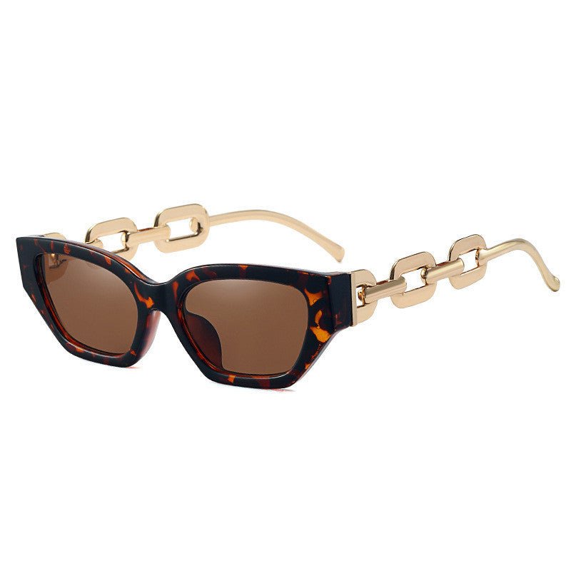 Small Frame Sunglasses, Personalized Chain Temples,Sunshade Sunglasses $29.99 Dana Fashion Color: Leopard printwhole tea Women's Accessories Product information: Lens material: PC Frame material: PC+metal Whether to polarize: No Glasses structure: frame G