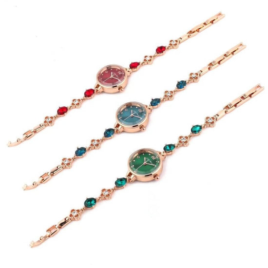 Small Green Watch Simple Elegant Women's Bracelet Watch Gift Watch Jade Watch $24.88 Dana Fashion Color: Blue Women's Accessories Product information: Color: red, blue, green Applicable people: general Style: Casual Strap material: Alloy Watchcase materia