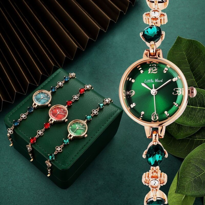 Small Green Watch Simple Elegant Women's Bracelet Watch Gift Watch Jade Watch $24.88 Dana Fashion Color: Blue Women's Accessories Product information: Color: red, blue, green Applicable people: general Style: Casual Strap material: Alloy Watchcase materia