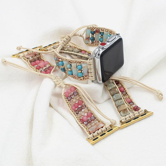 Smart Watch Band Bracelet Leather Rope $22.82 Dana Fashion Color: Blue Specifications: 38to40to41mm Women's Accessories Product information: Color: pink, blue Specifications: 38/40/41mm,42/44/45/49mm Applicable models: Apple Strap material: Stone Packing