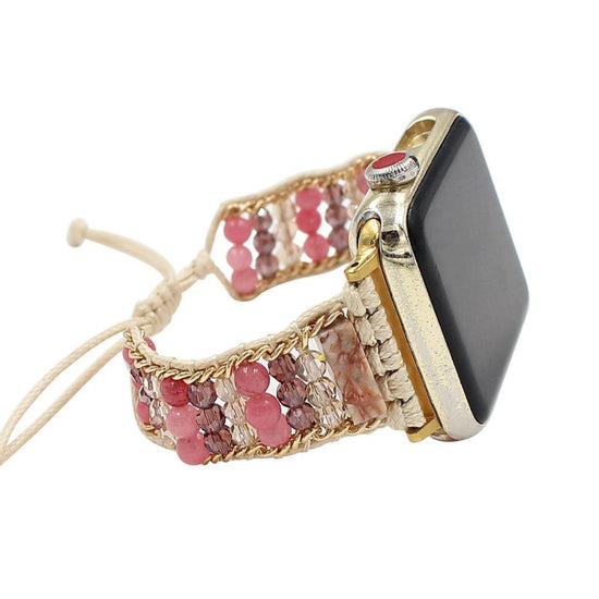 Smart Watch Band Bracelet Leather Rope $22.82 Dana Fashion Color: Pink Specifications: 38to40to41mm Women's Accessories Product information: Color: pink, blue Specifications: 38/40/41mm,42/44/45/49mm Applicable models: Apple Strap material: Stone Packing