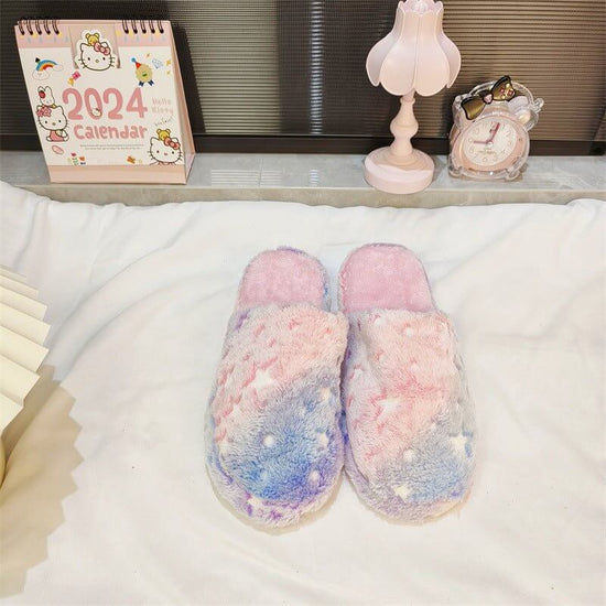 Soft Bottom Indoor Outdoor Slippers Warm Shoes Women $34.50 Dana Fashion Color: Purple Size: 36 To 37 Women's shoes Product information: Pattern: solid color Lining material: artificial velboa Color: purple, green, blue Whether to use USB: no Size: 36-37,