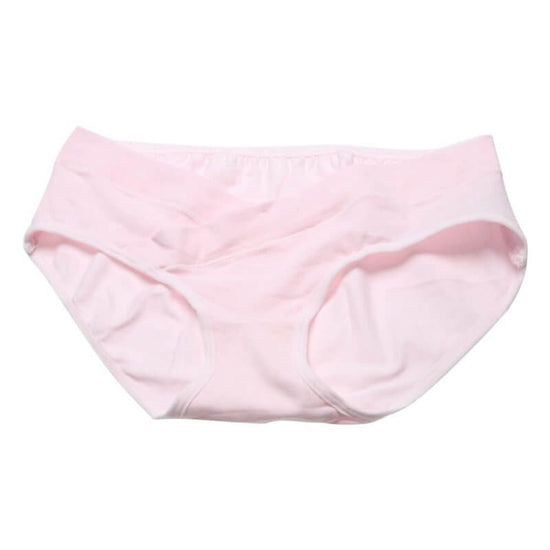 Soft Cotton Belly Support Panties for Pregnant Women Maternity Underwear Breathable V-Shaped Low Waist Panty $13.27 Dana Fashion Color: Pink Size: L Women's clothing Features: Soft and breathable cotton material, provides a comfortable experience. High el