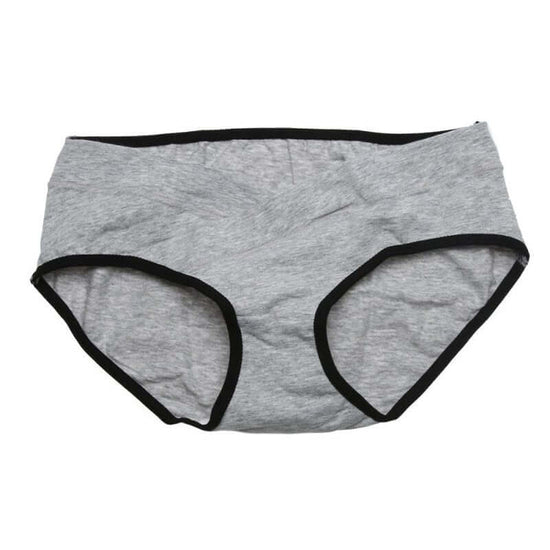 Soft Cotton Belly Support Panties for Pregnant Women Maternity Underwear Breathable V-Shaped Low Waist Panty $13.27 Dana Fashion Color: Gray Size: L Women's clothing Features: Soft and breathable cotton material, provides a comfortable experience. High el