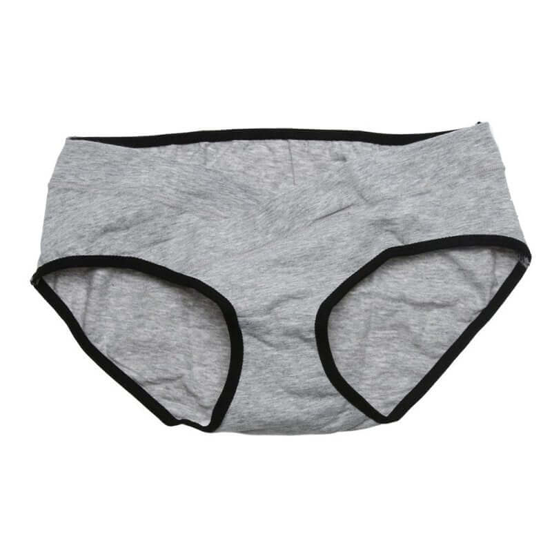Soft Cotton Belly Support Panties for Pregnant Women Maternity Underwear Breathable V-Shaped Low Waist Panty $13.27 Dana Fashion Color: Gray Size: L Women's clothing Features: Soft and breathable cotton material, provides a comfortable experience. High el