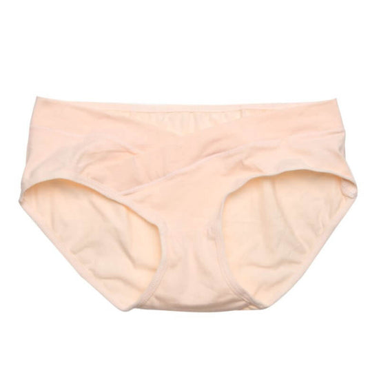 Soft Cotton Belly Support Panties for Pregnant Women Maternity Underwear Breathable V-Shaped Low Waist Panty $13.27 Dana Fashion Color: Skin Size: L Women's clothing Features: Soft and breathable cotton material, provides a comfortable experience. High el