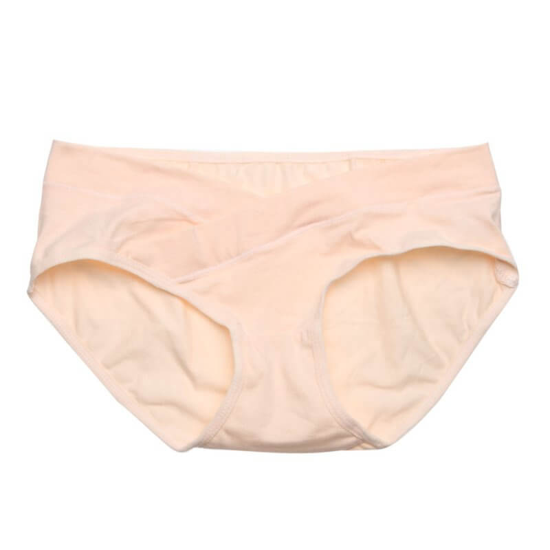Soft Cotton Belly Support Panties for Pregnant Women Maternity Underwear Breathable V-Shaped Low Waist Panty $13.27 Dana Fashion Color: Skin Size: L Women's clothing Features: Soft and breathable cotton material, provides a comfortable experience. High el