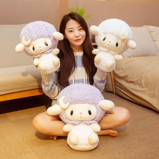 Soft Cute Lamb Doll Toy Sheep Doll $26.05 Dana Fashion Color: Purple Size: 30cm Toys & Hobbies Product Information: Is the modeling cartoon or animation: No Animal classification: Sheep Packing method: Net bag Filling material: PP cotton Plush classificat