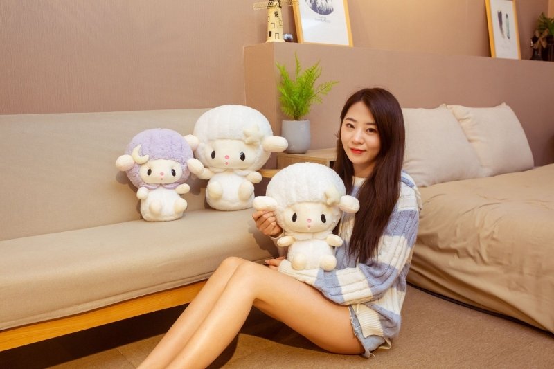 Soft Cute Lamb Doll Toy Sheep Doll $26.05 Dana Fashion Color: Purple Size: 30cm Toys & Hobbies Product Information: Is the modeling cartoon or animation: No Animal classification: Sheep Packing method: Net bag Filling material: PP cotton Plush classificat