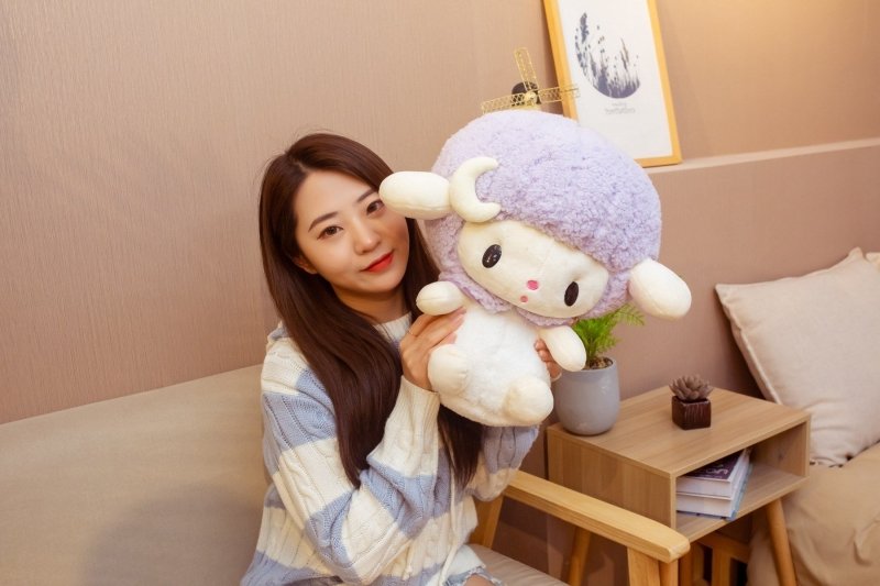 Soft Cute Lamb Doll Toy Sheep Doll $26.05 Dana Fashion Color: Purple Size: 30cm Toys & Hobbies Product Information: Is the modeling cartoon or animation: No Animal classification: Sheep Packing method: Net bag Filling material: PP cotton Plush classificat