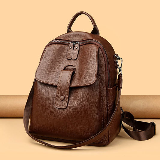 Soft Leather Fashion Trend Multipurpose All-matching Large-capacity Backpack $79.99 Dana Fashion Color: Black Women's Bags Product information: Lining texture: Polyester Applicable scenarios: Daily matching Color: black, yellow Brown Outer bag type: Sandw