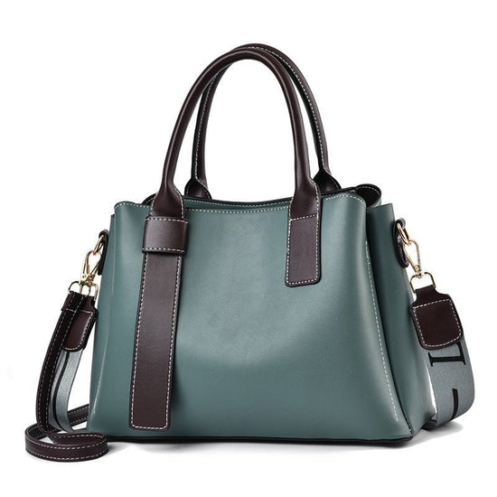 Soft Leather Large Capacity Women's Handbag Fashion Trendy One-shoulder Crossbody Bag $58.50 Dana Fashion Color: Green Women's Bags Product information: Lining texture: Polyester Color: wine red, green, blue, black, Ginger Material: PU Bag internal struct